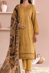 Zarif Unstitcehd 3 Piece Embroidered Eid Lawn Collection'2023-ZEL-03-Honey